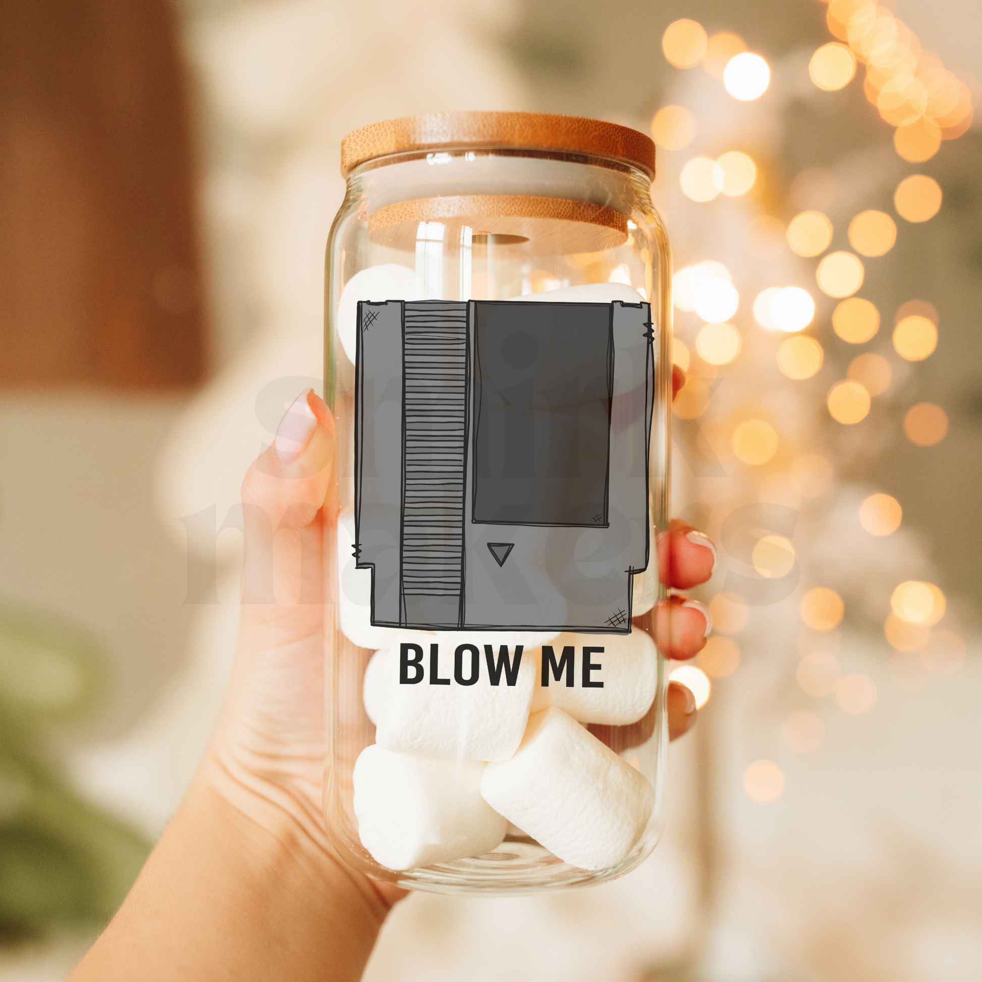 Blow Me - funny 20 oz Glass Can