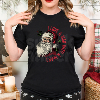 Christmas I Love a Man with a Beard Tee
